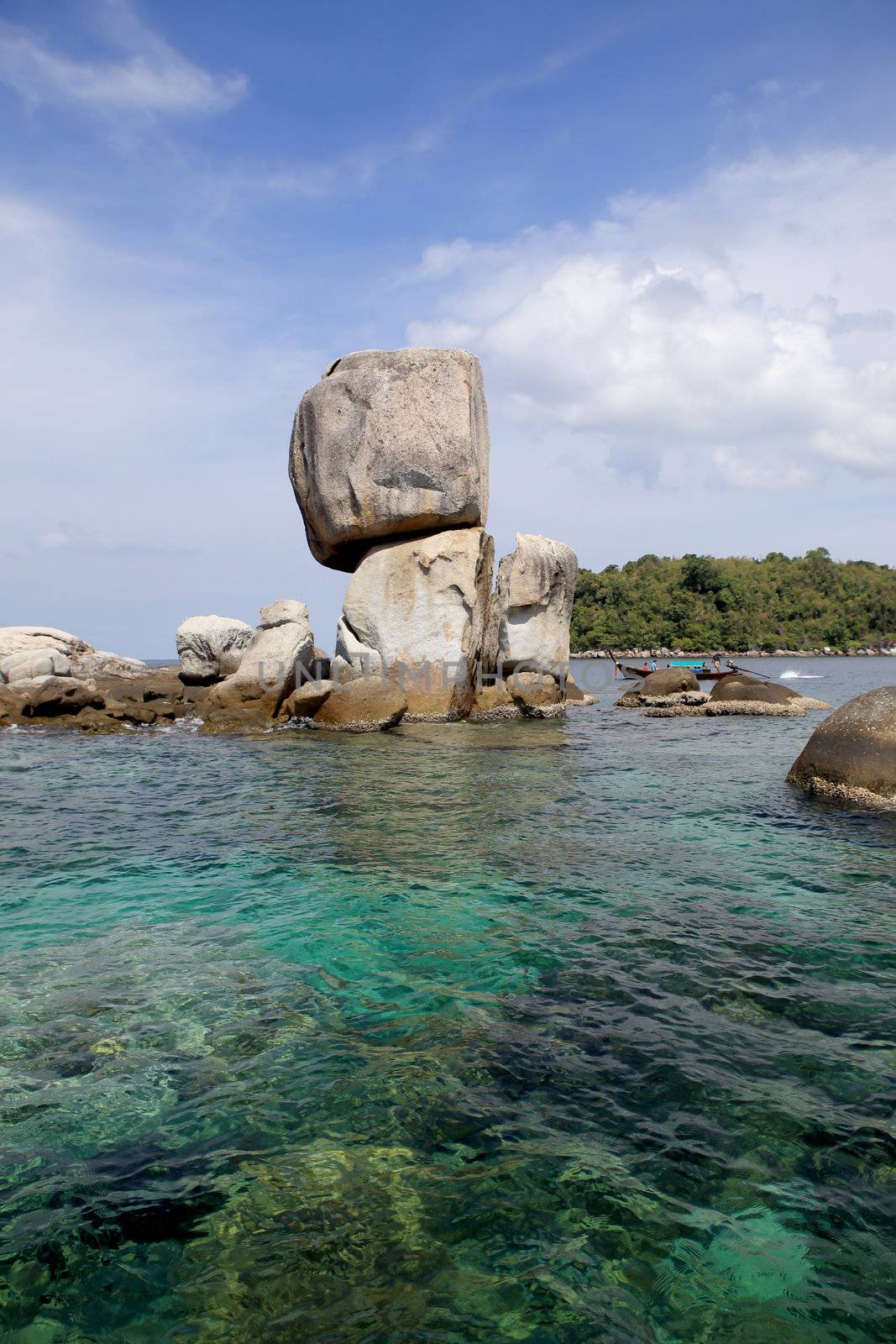 Large stone arch stack at Andaman sea near Koh Lipe, Thailand