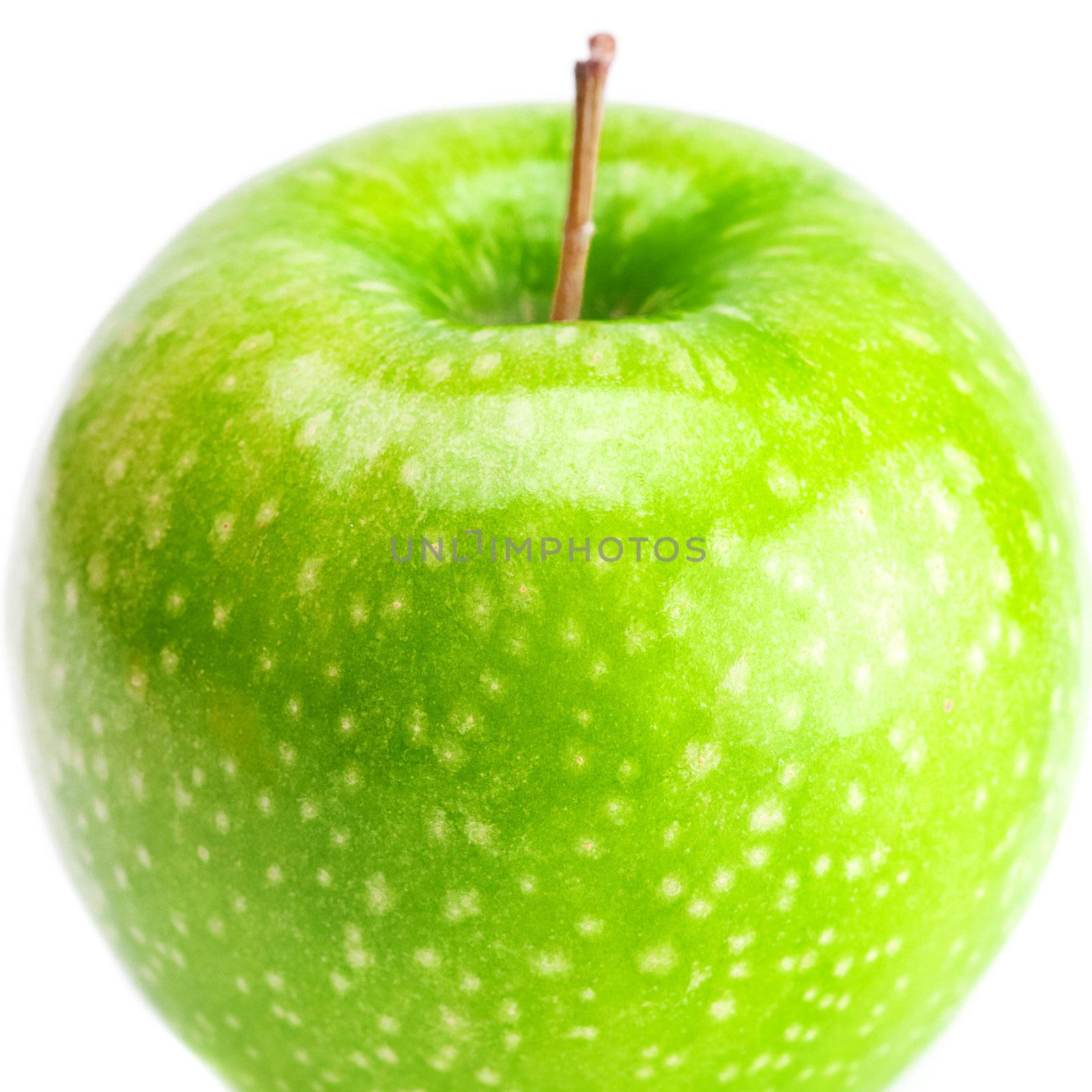big green apple isolated on white