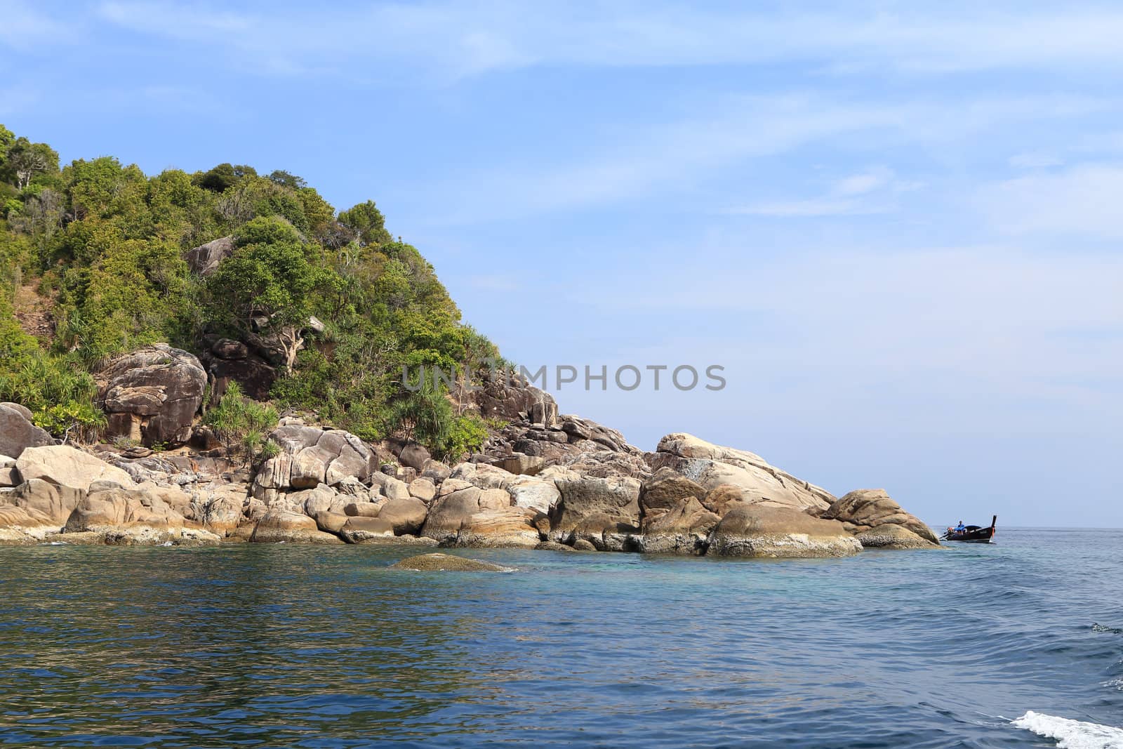 Small Island with Beautiful Sea