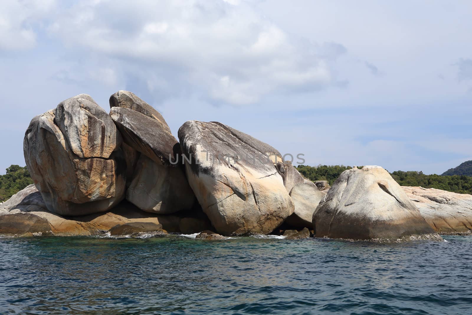 Large stone arch stack at Andaman sea near Koh Lipe, Thailand by rufous