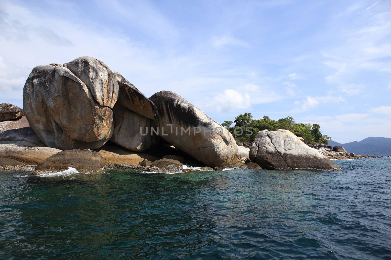 Large stone arch stack at Andaman sea near Koh Lipe, Thailand by rufous