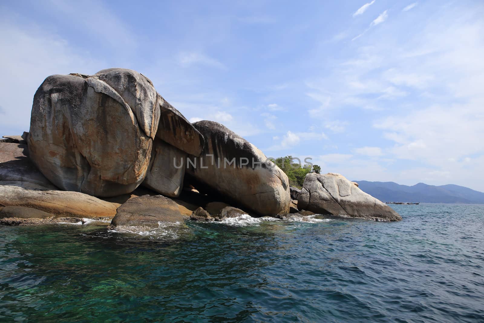 Large stone arch stack at Andaman sea near Koh Lipe, Thailand by rufous