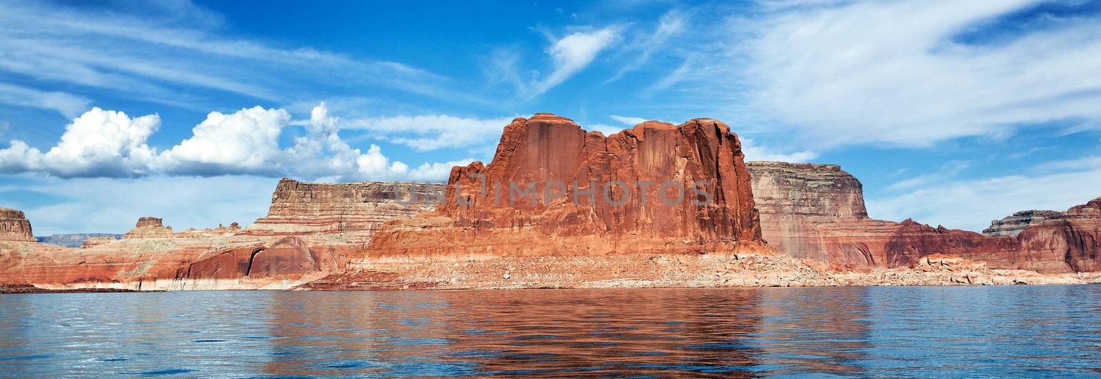 panoramic view of the lake Powell, Page, USA