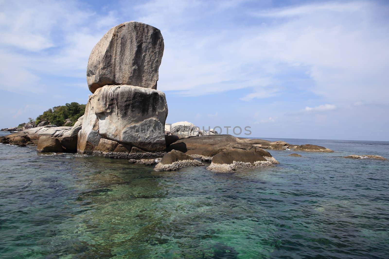 Large stone arch stack at Andaman sea near Koh Lipe, Thailand