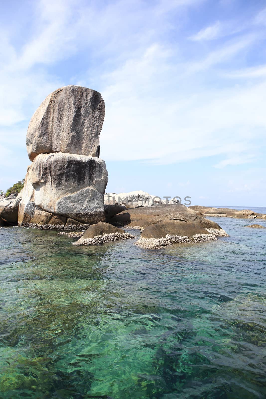 Large stone arch stack at Andaman sea near Koh Lipe, Thailand by rufous