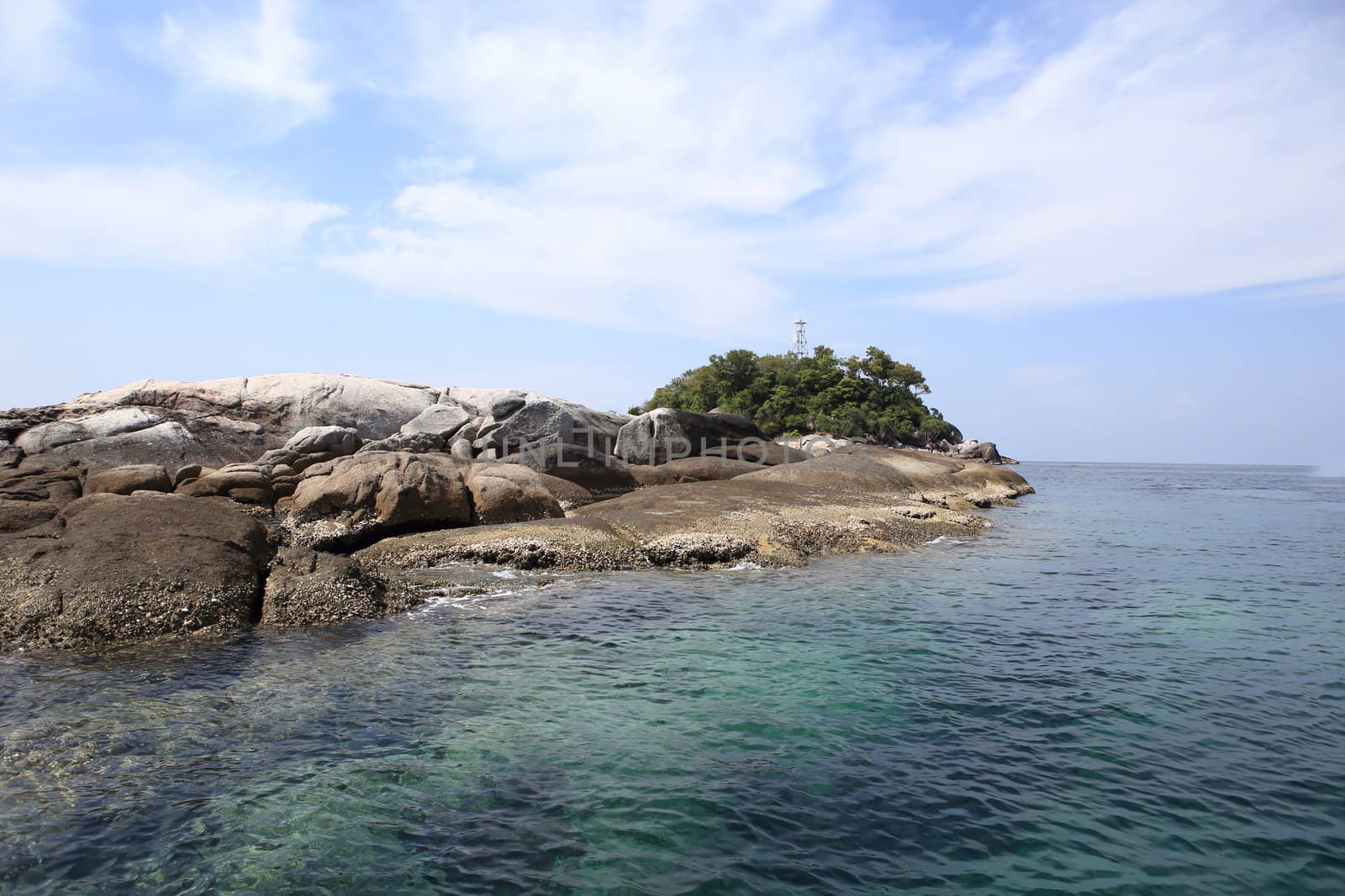 Large stone arch stack at Andaman sea near Koh Lipe, Thailand by rufous