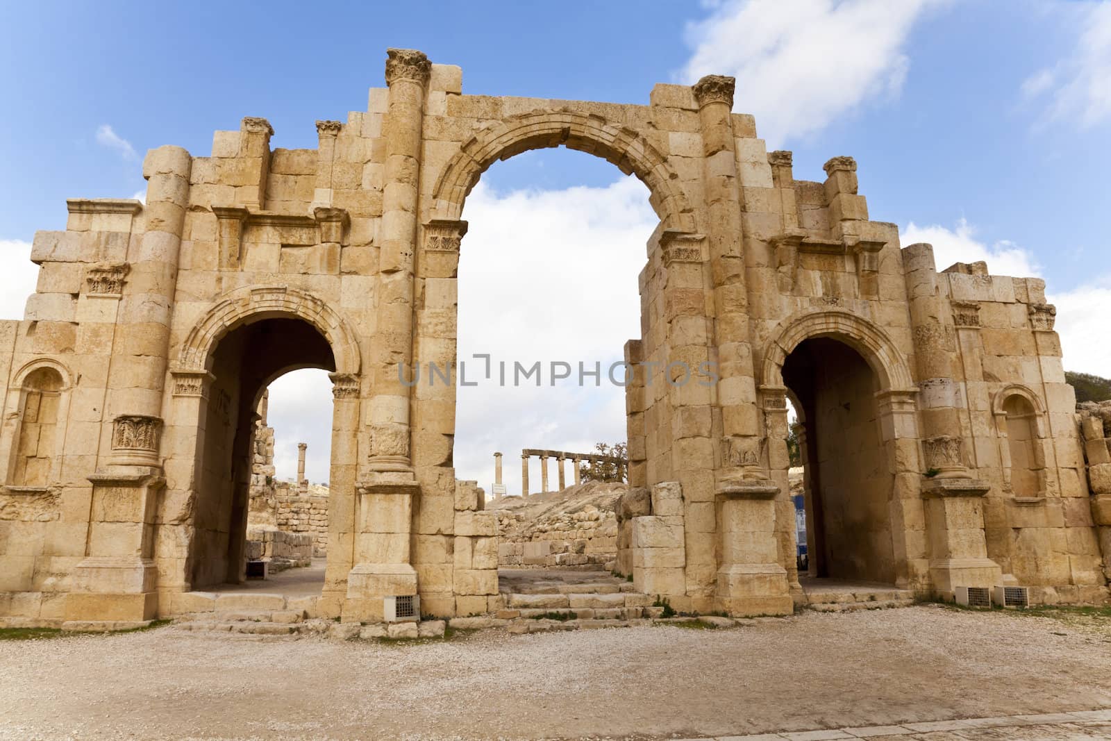 the south gate of ancient jerash, jordan