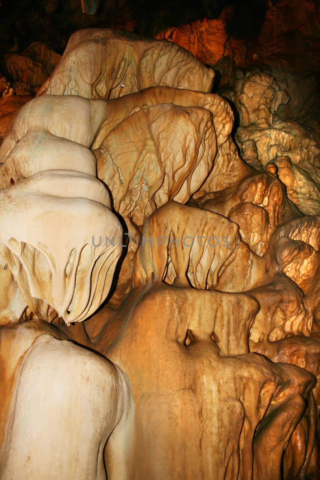 nice old natural cave in czech republic