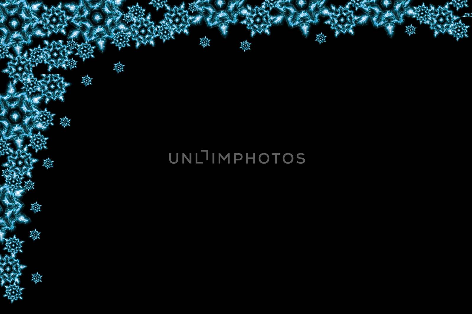 snow flakes background with the blue color