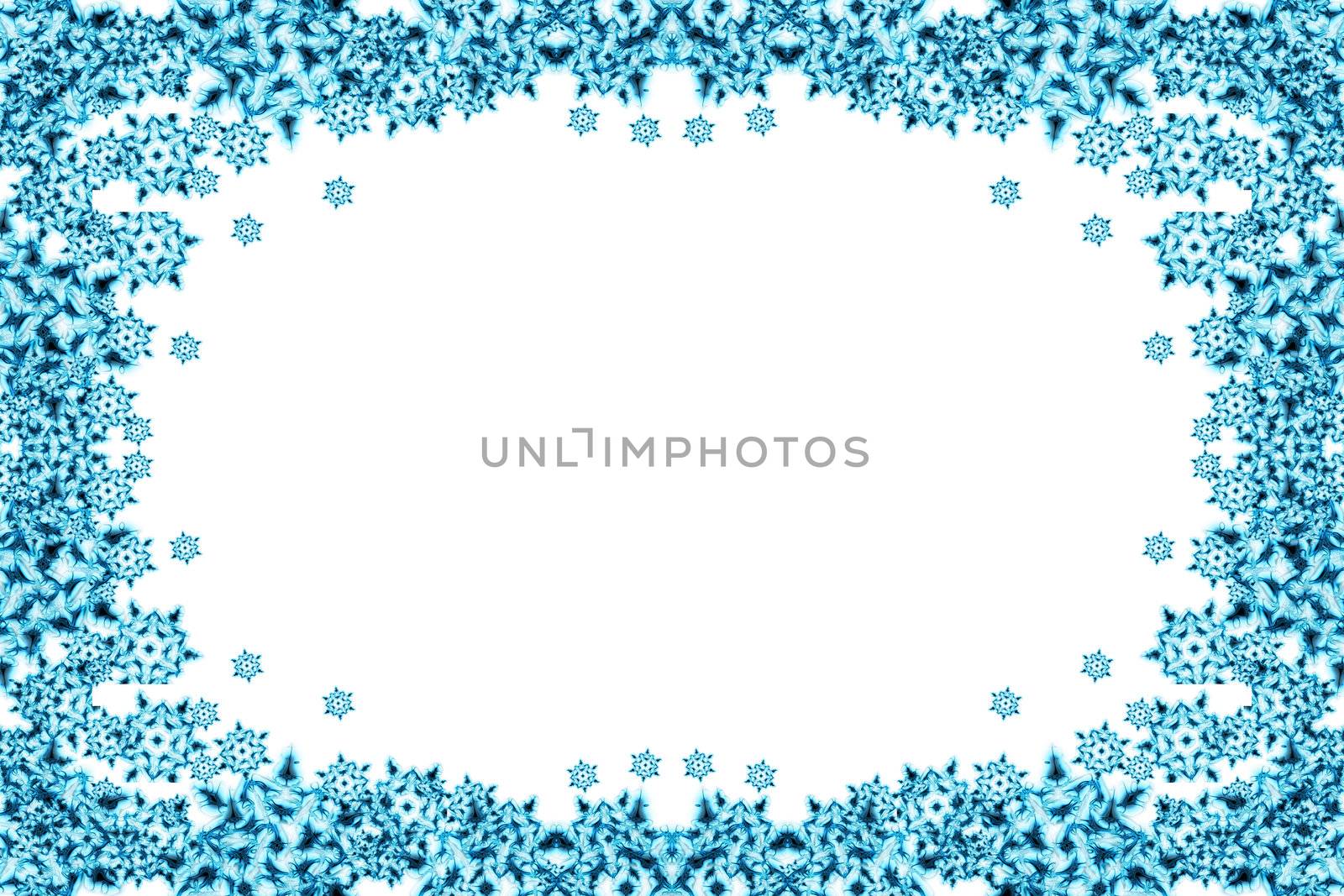 snow flakes background with the blue color