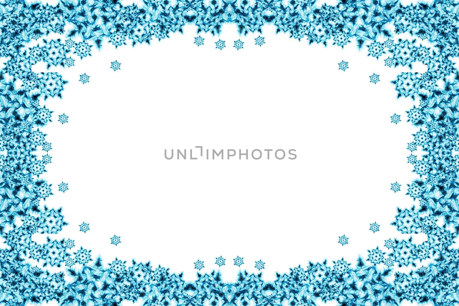 snow flakes background with the blue color