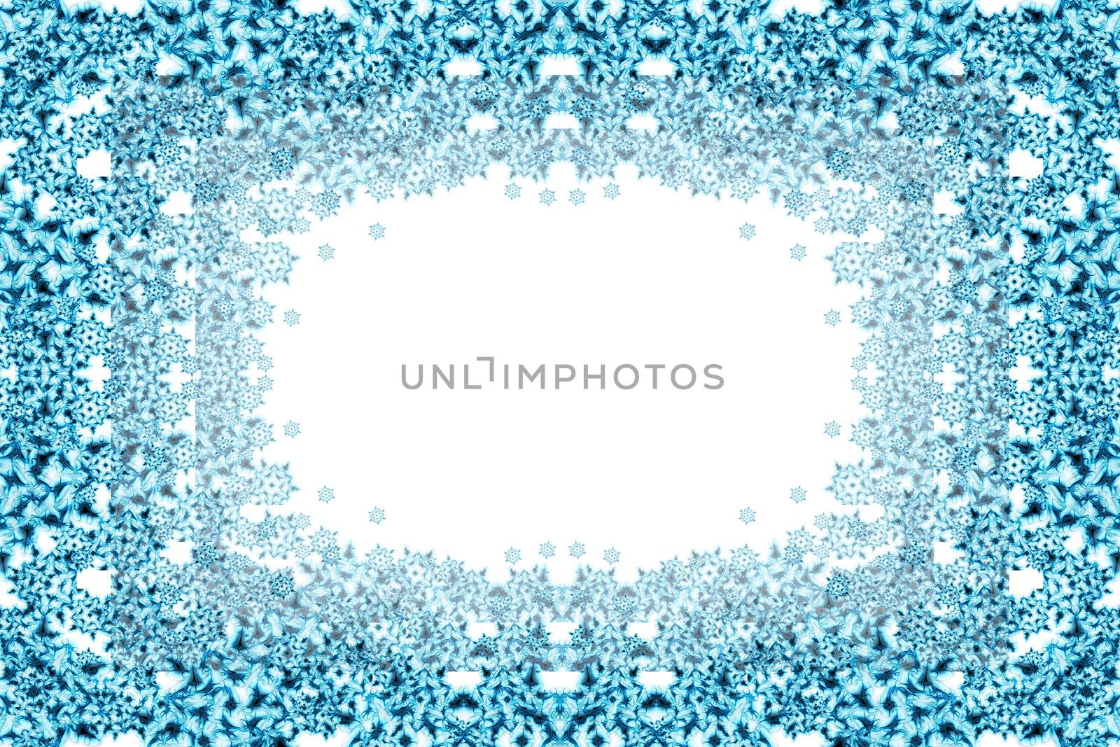 snow flakes background with the blue color