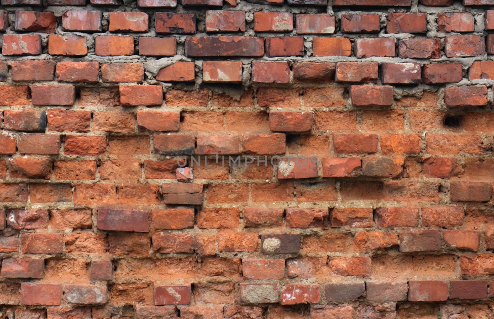 red brick wall background from the old house