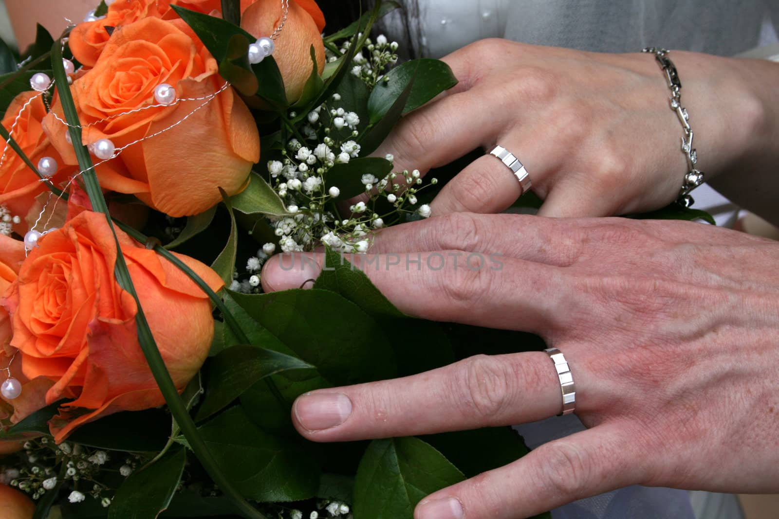 wedding background with roses and white flowers