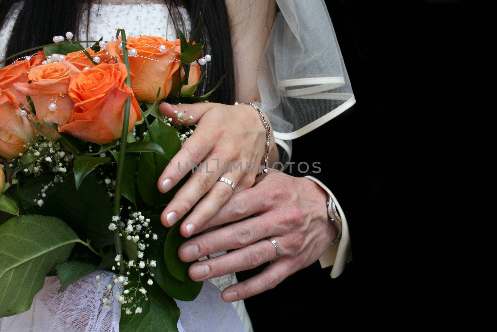 wedding background with roses and white flowers