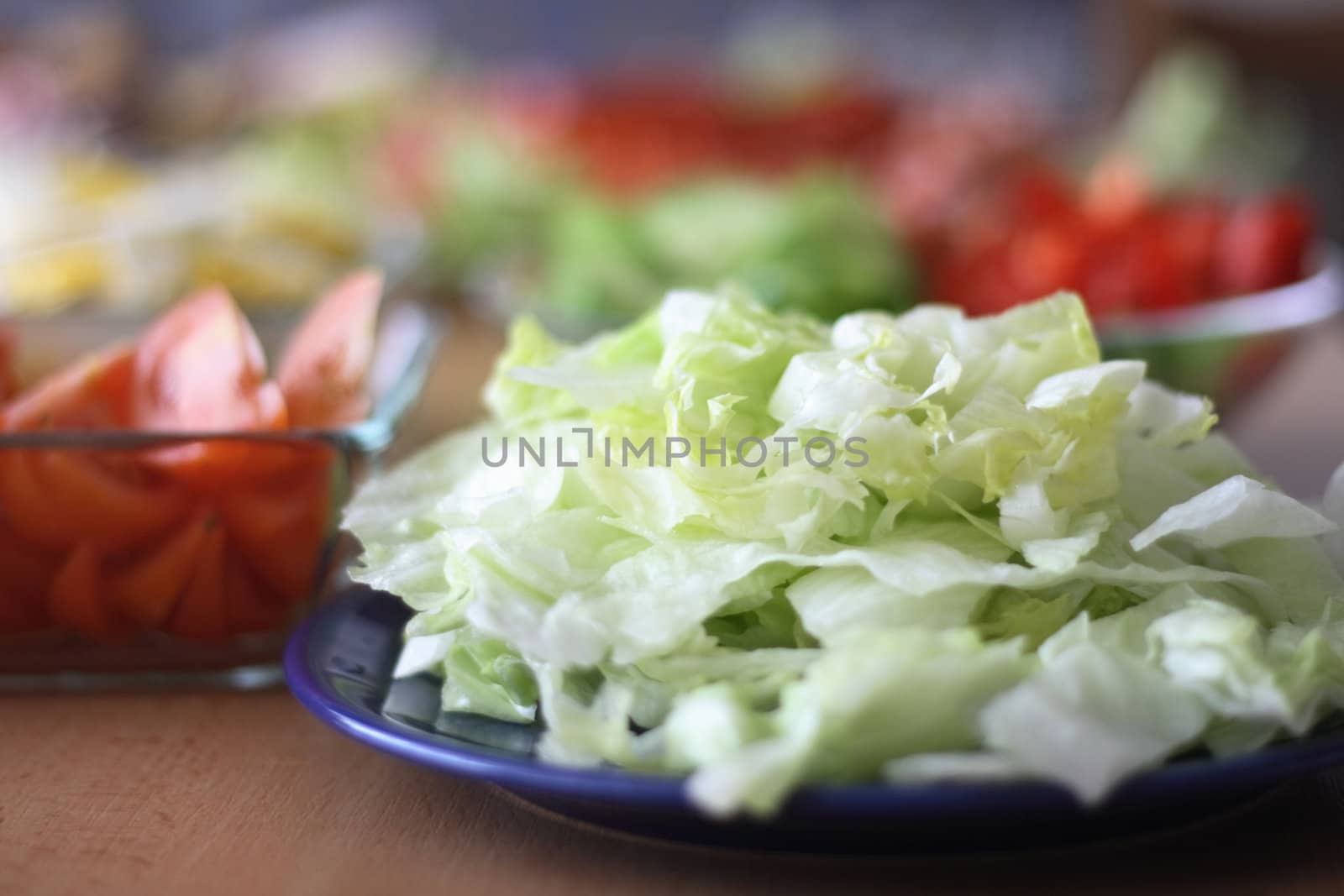 delicious and heath salami and vegetable dinner