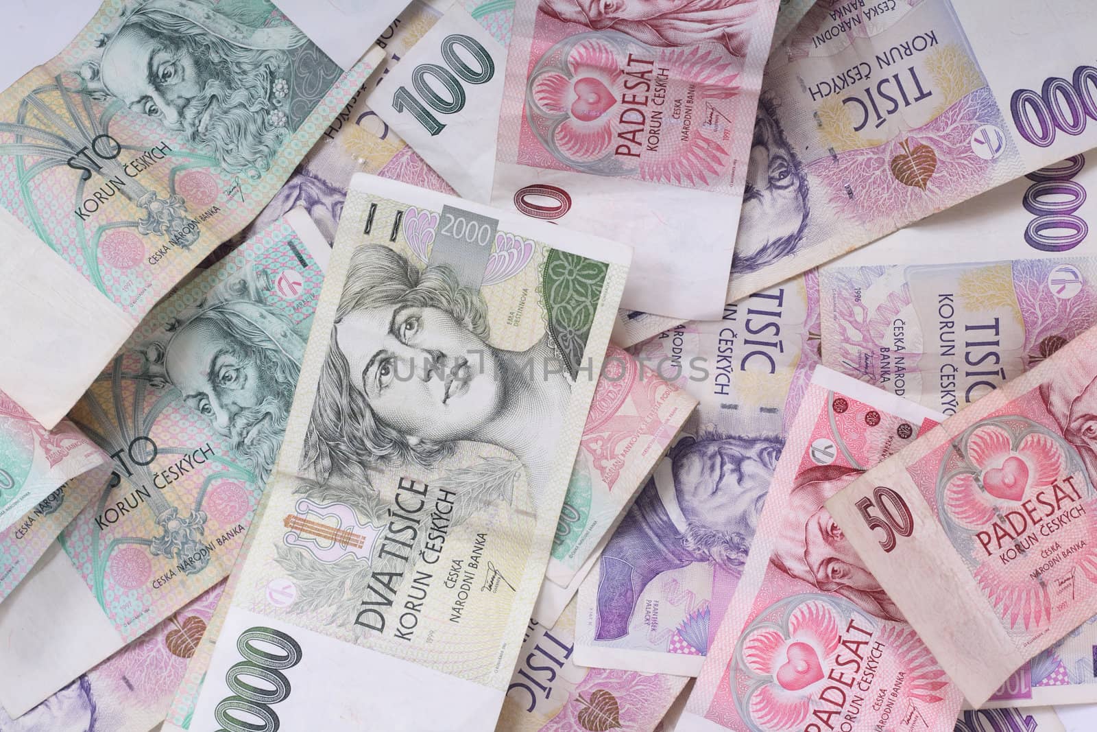 new color european money background (czech republic)