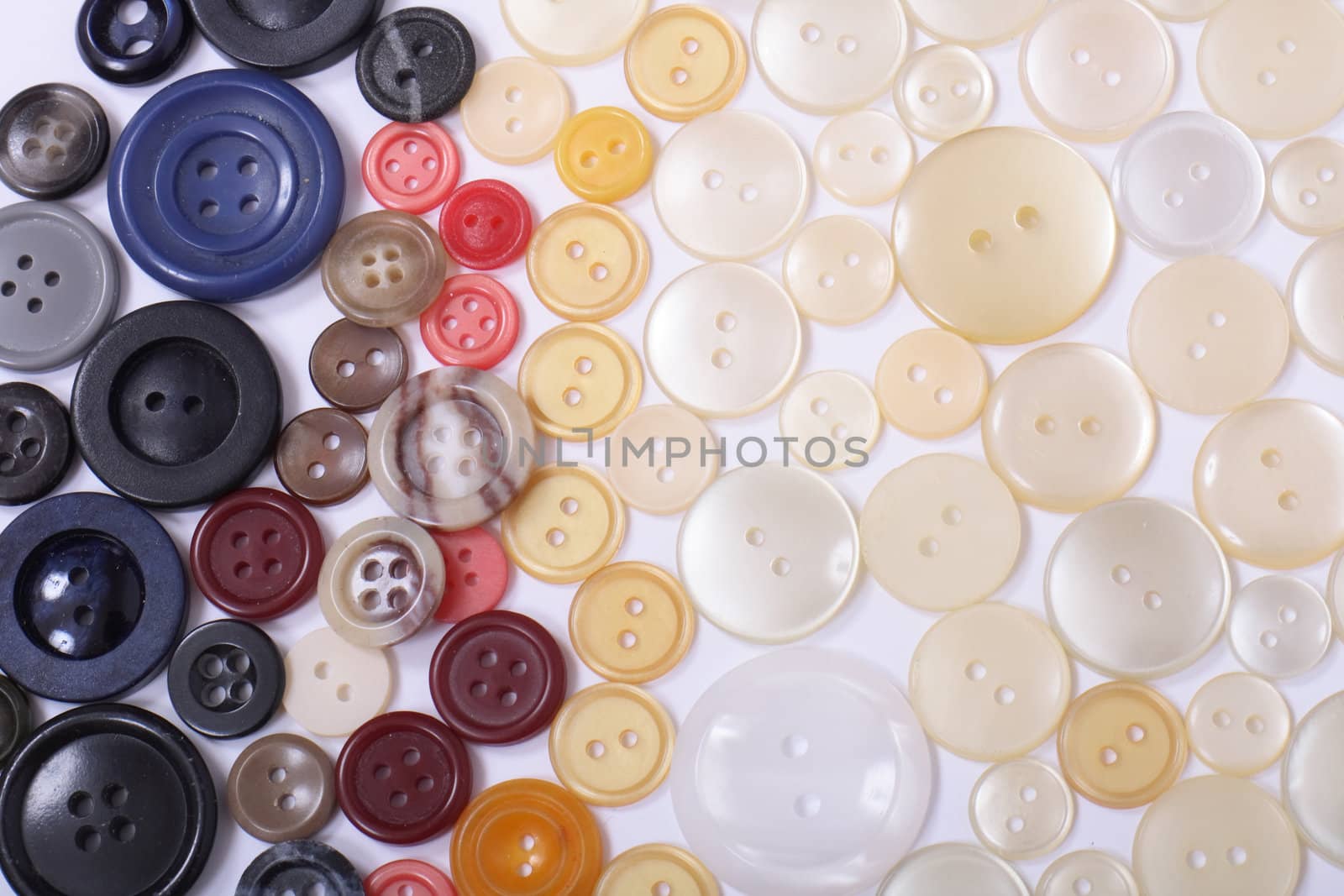 very old color buttons on the white background