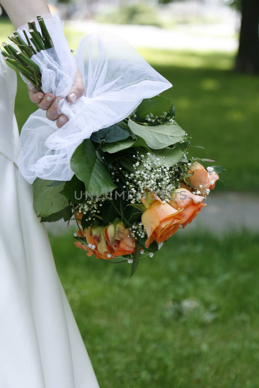 very romantic wedding background with the flowers