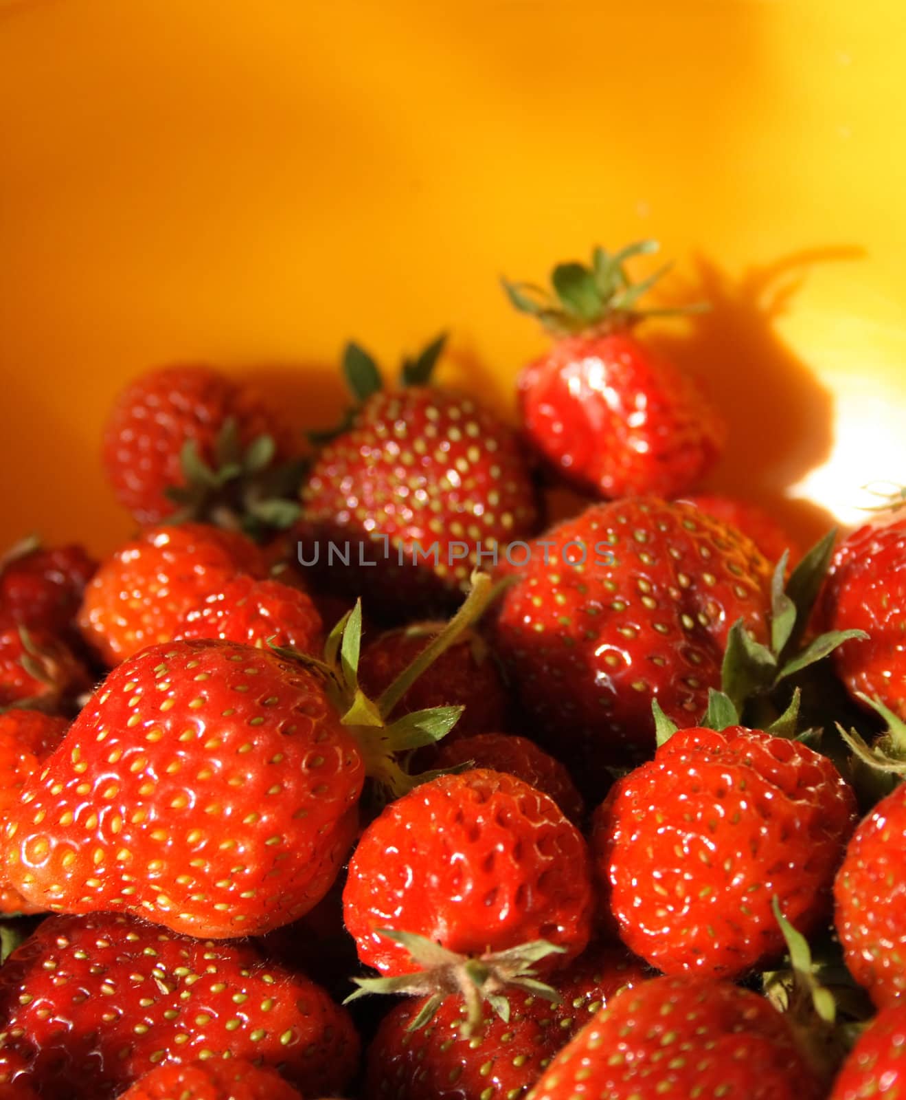 an abstract background from fresh strawberries