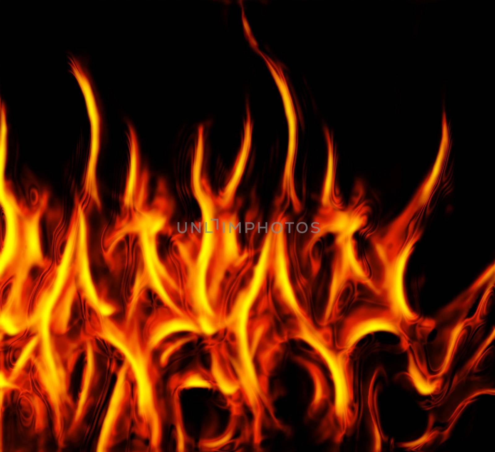 abstract fire background generated by the computer 