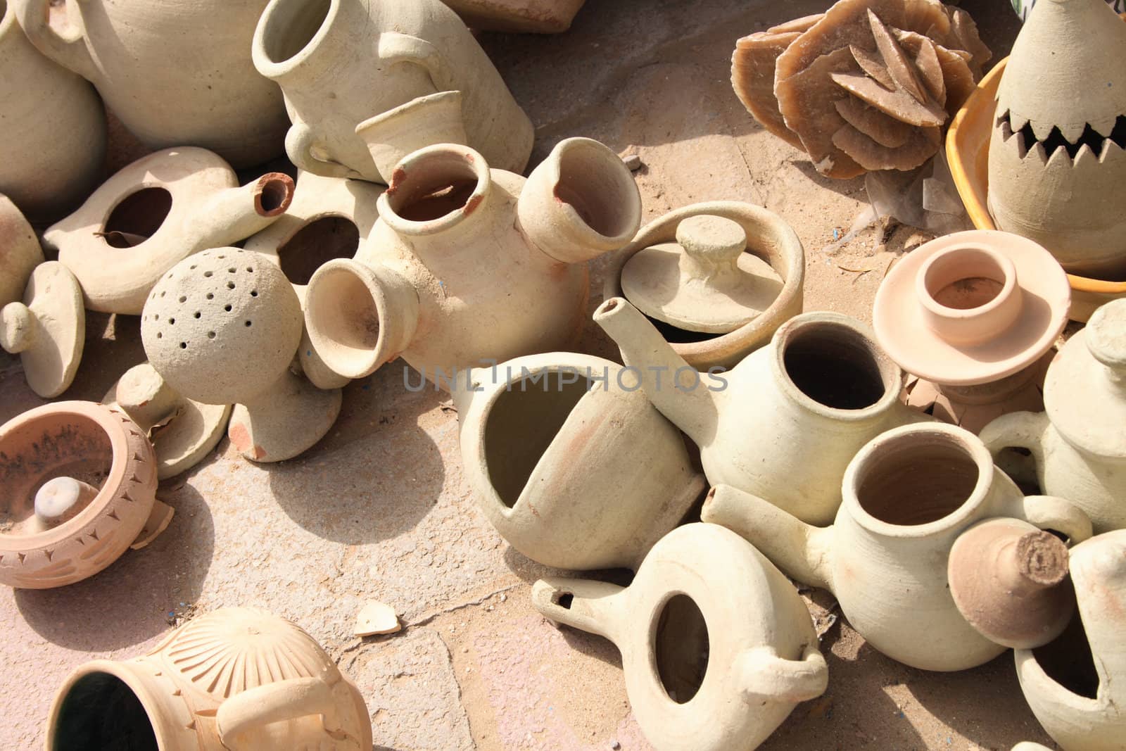 traditional tunsian souvenirs - original hand made pottery 