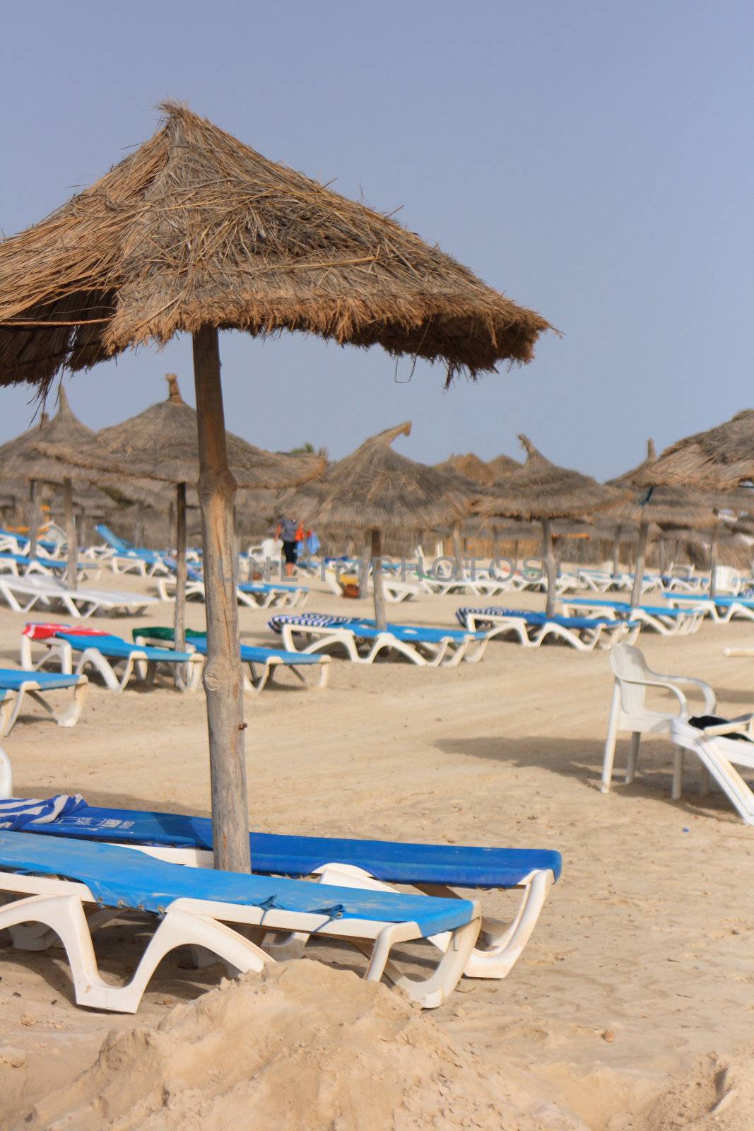 tunisian beach (detail without sea with the blue sky) 