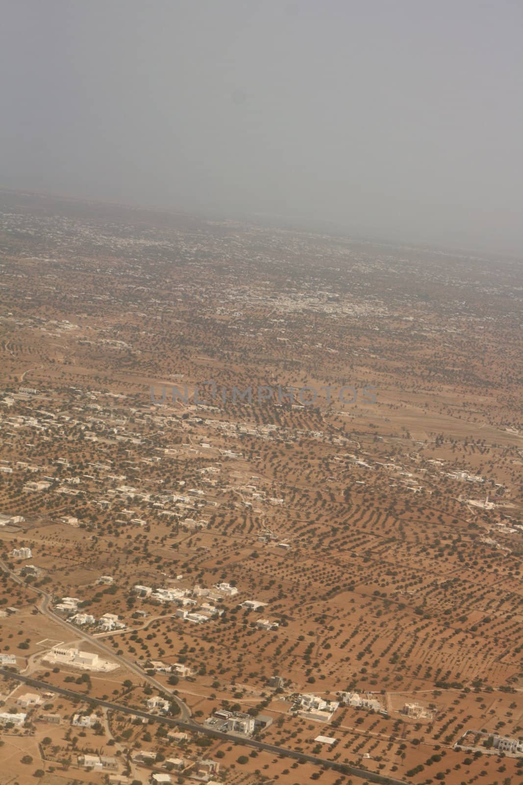 tunsian desert  from the sky in the summer 