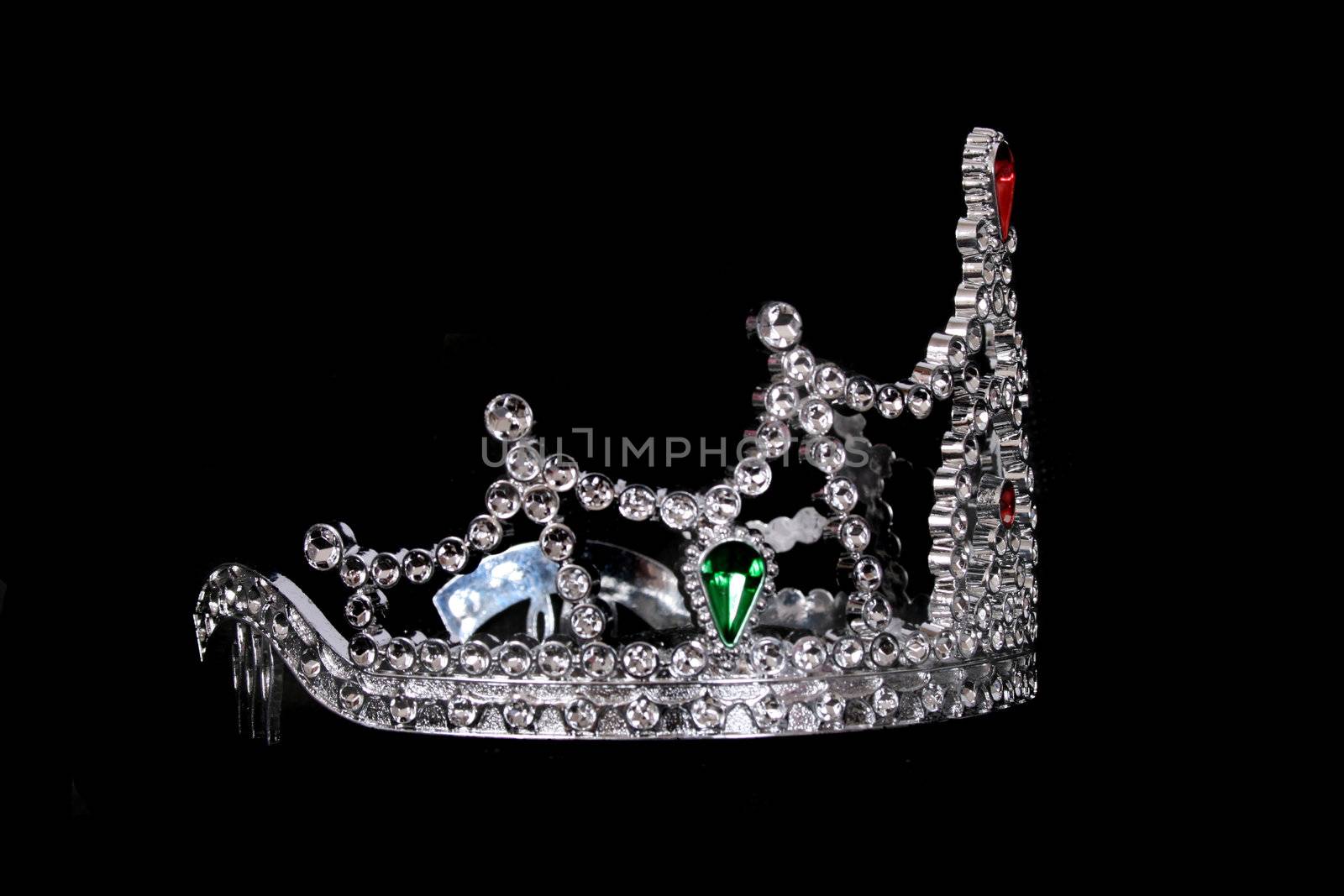 nice silver crown on the black background