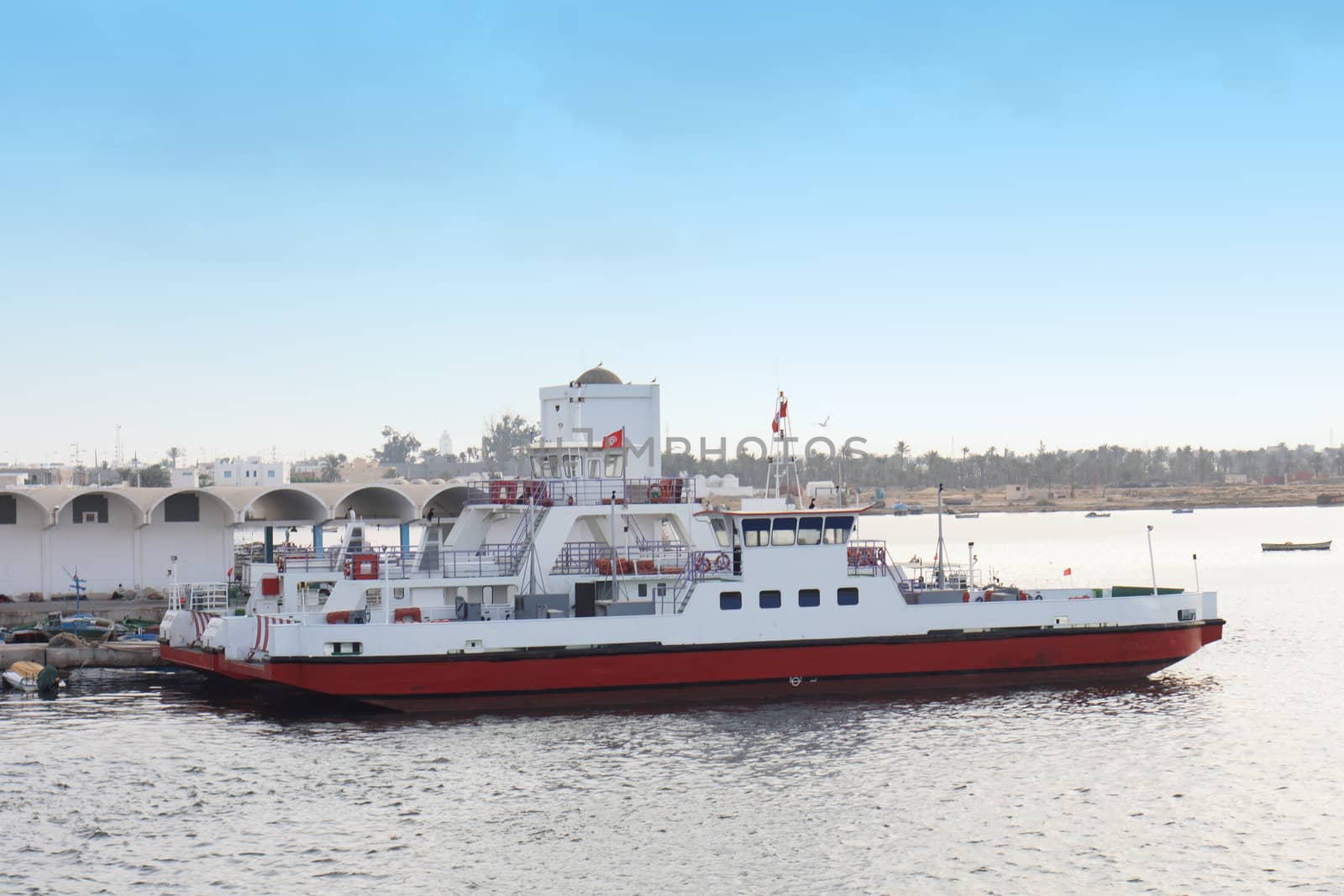 transport ship between Tunisia and Djerba island
