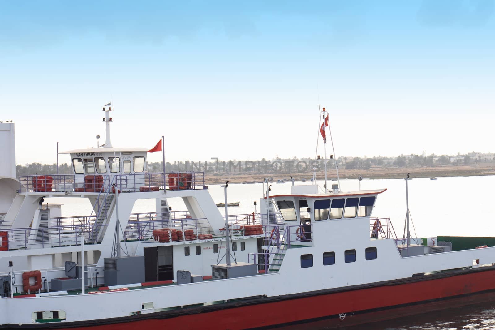 transport ship between Tunisia and Djerba island