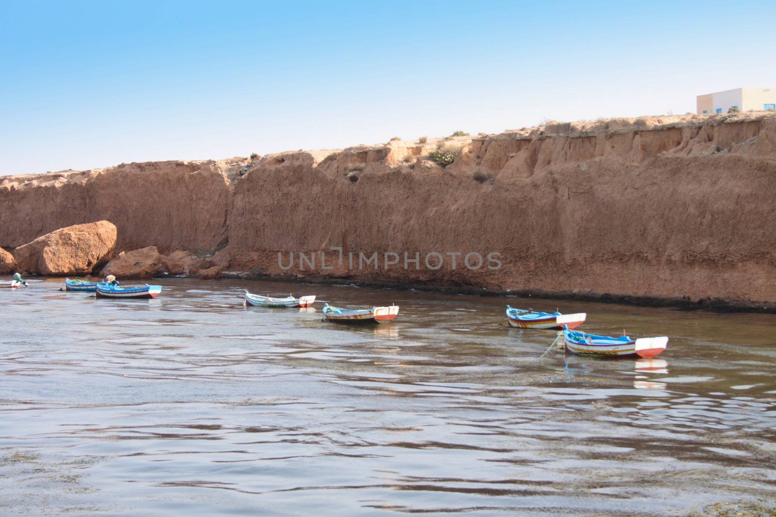 small ships in the sea (djerba island)
