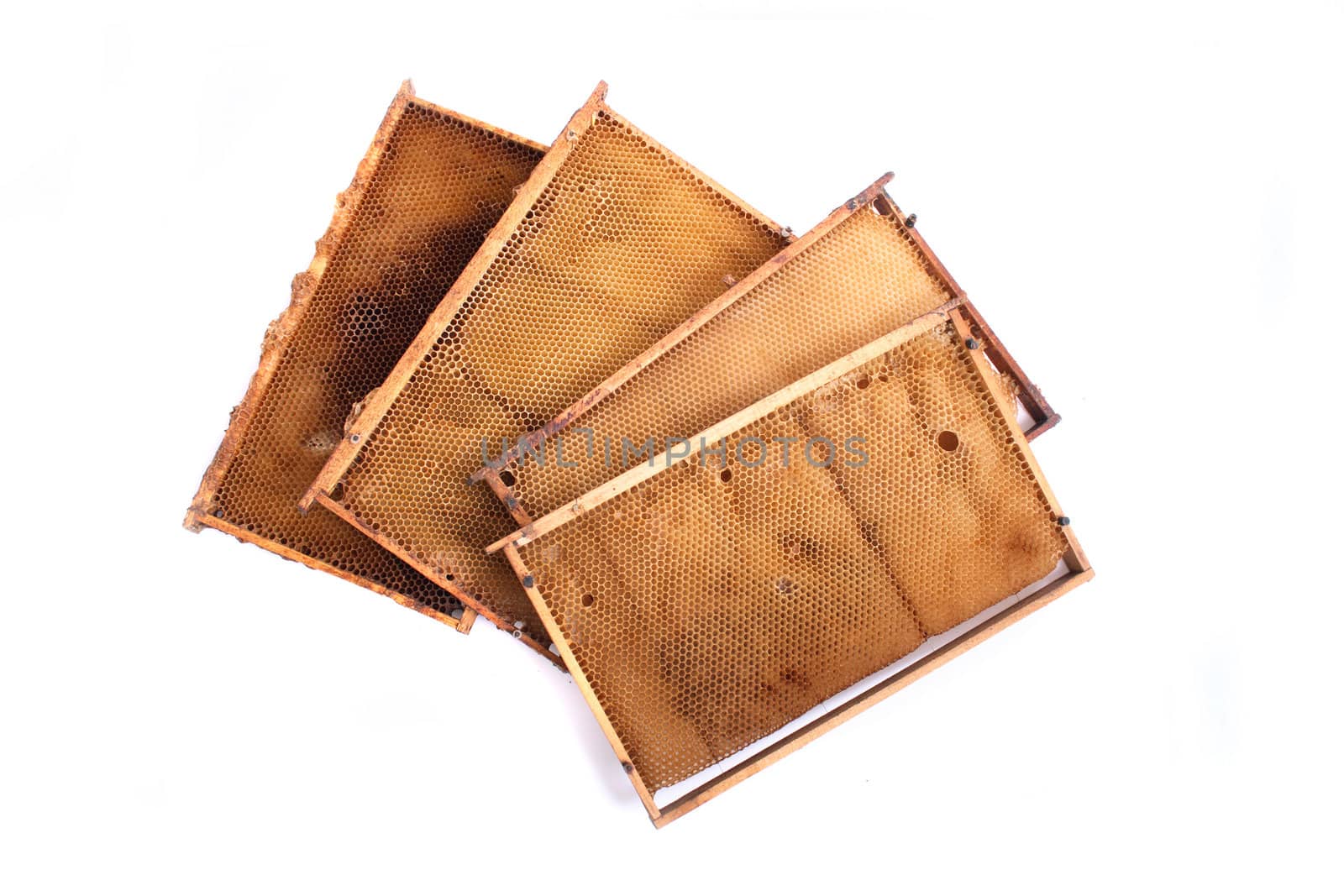 natural honey texture in the wooden frames 