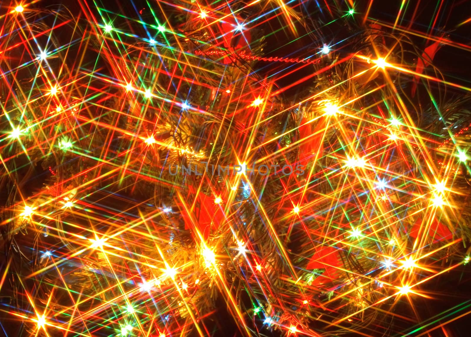xmas background from the lights on the black background