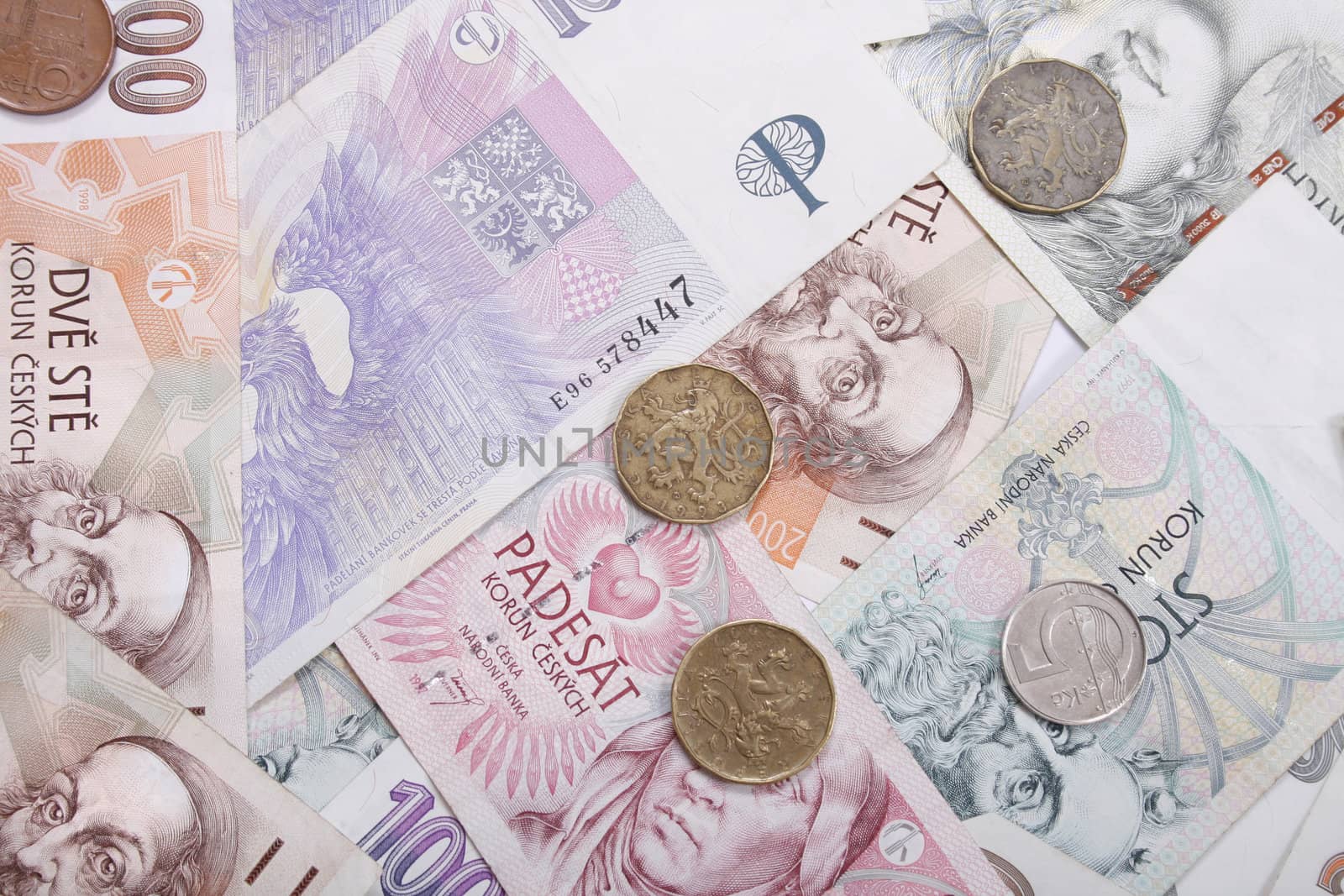 new color czech money as a bussines background 