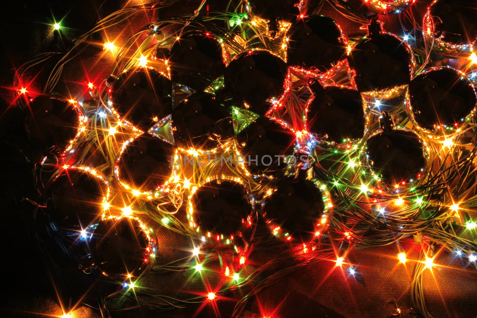 nice xmas background from the color lights