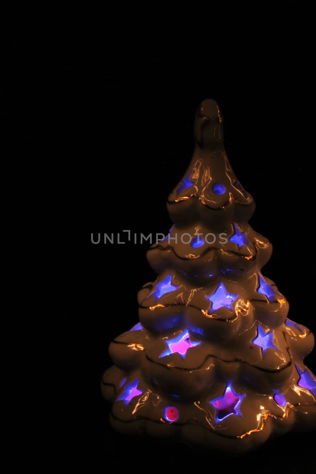 nice xmas tree on the black background