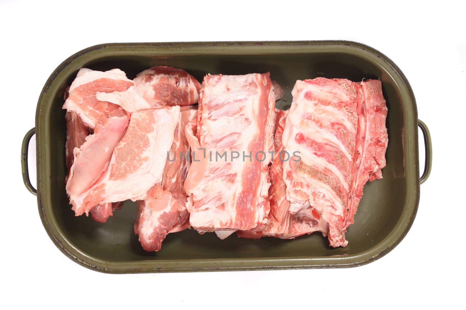 fresh raw meat isolated on the white background