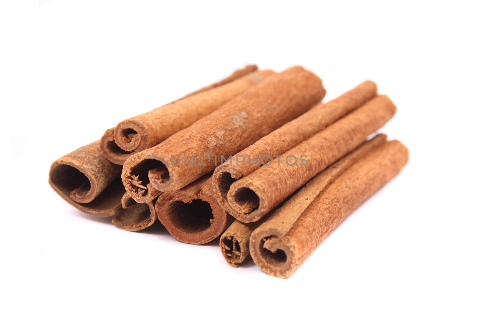 cinnamon grocery isolated on the white background