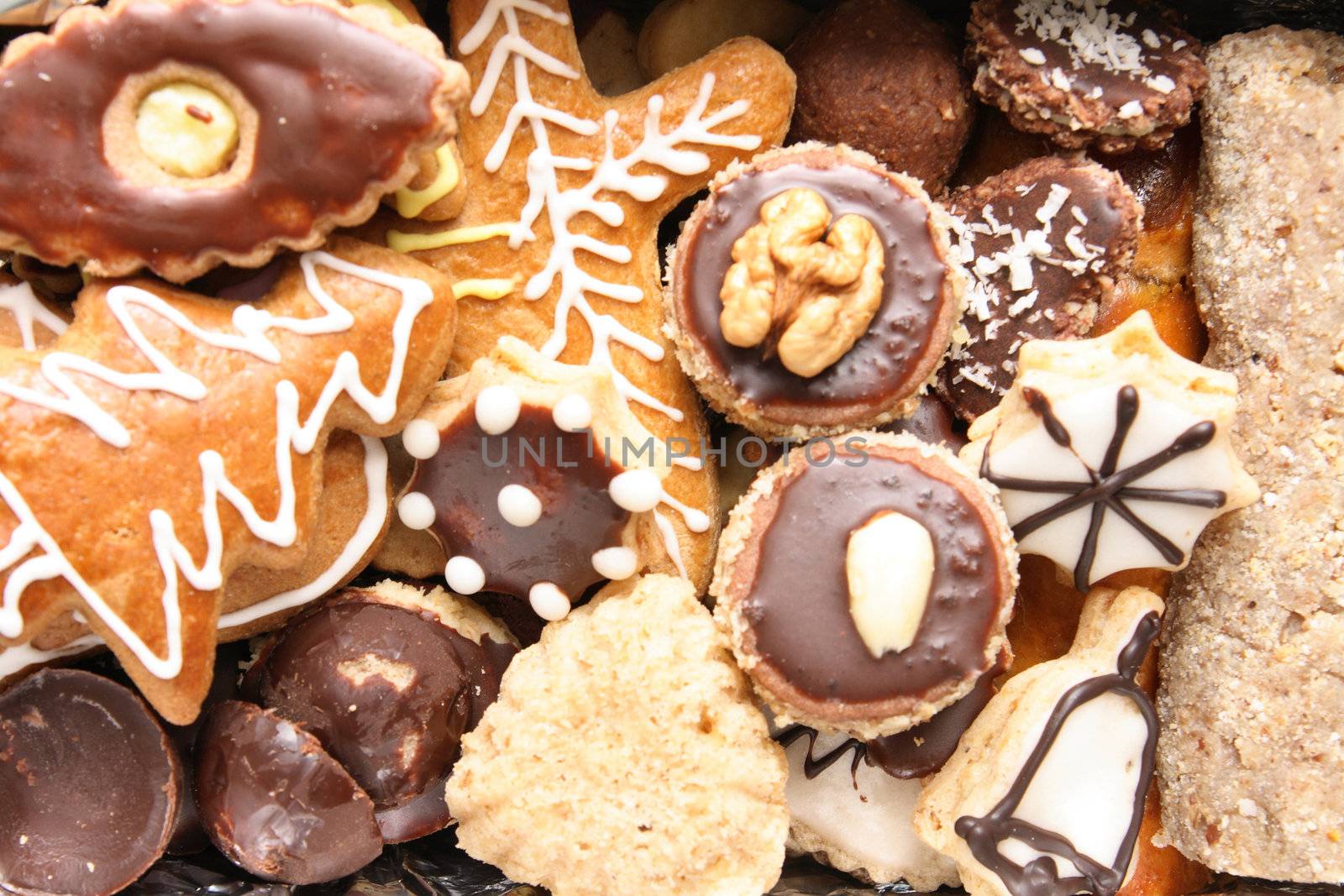 typical czech xmas cokies as nice food background