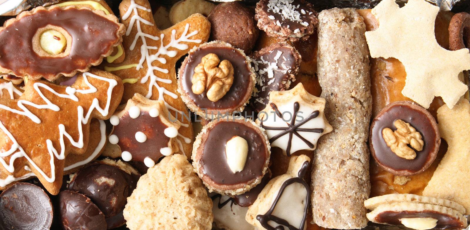 typical czech xmas cokies as nice food background