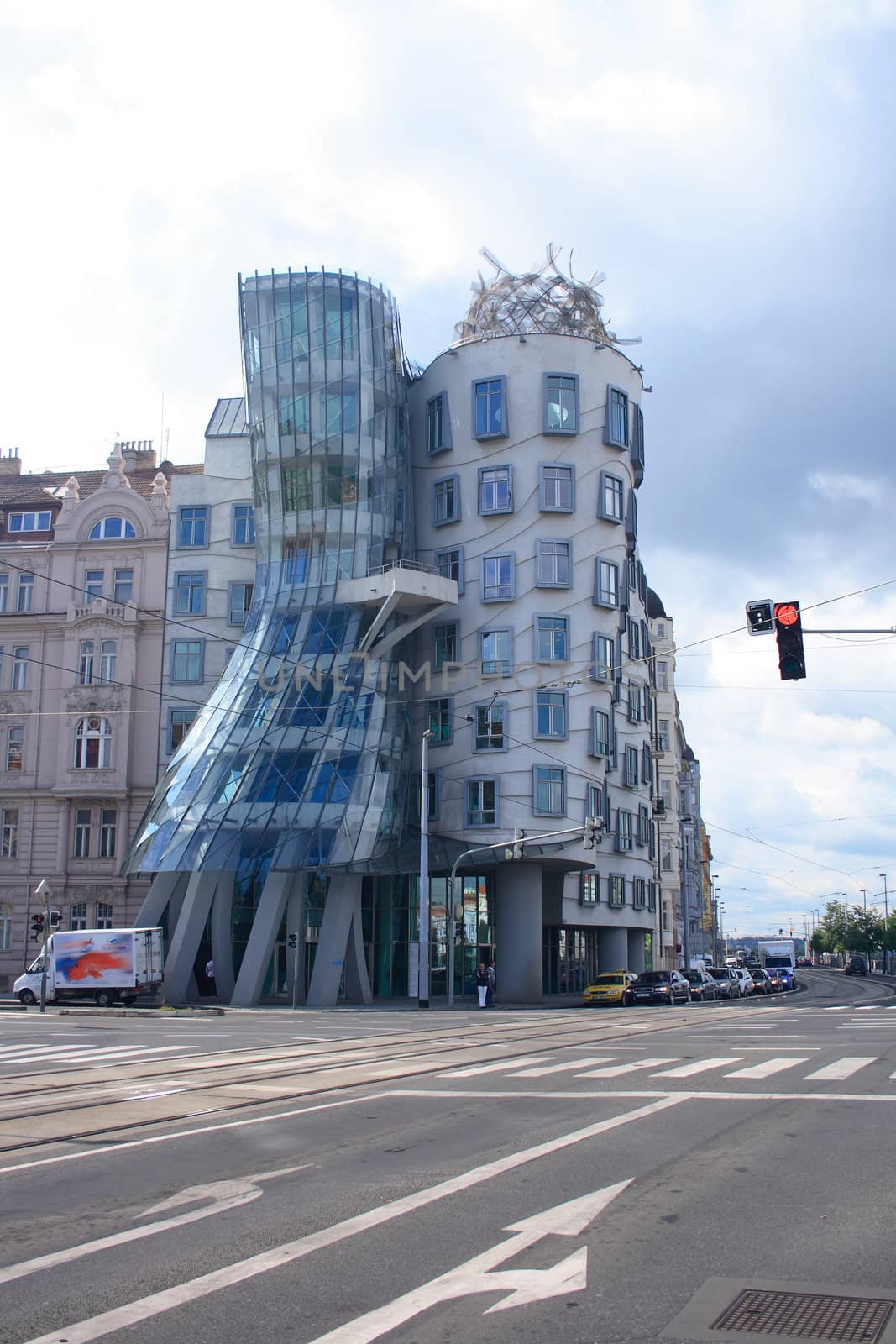 example of modern architecture - dancing house in the Prague