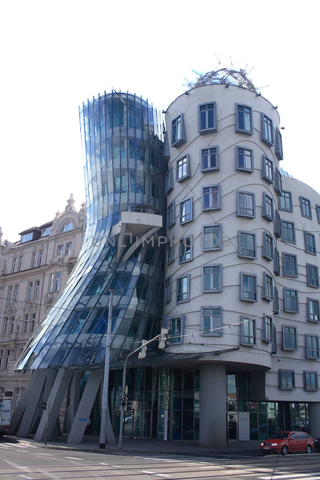 example of modern architecture - dancing house in the Prague