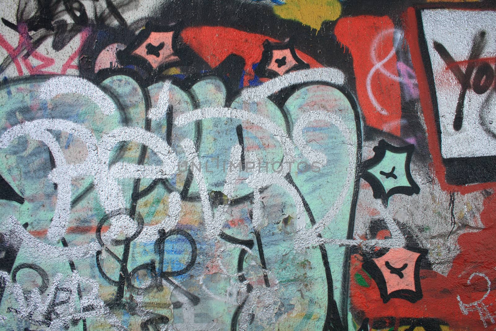 nice color graffiti background from the street  