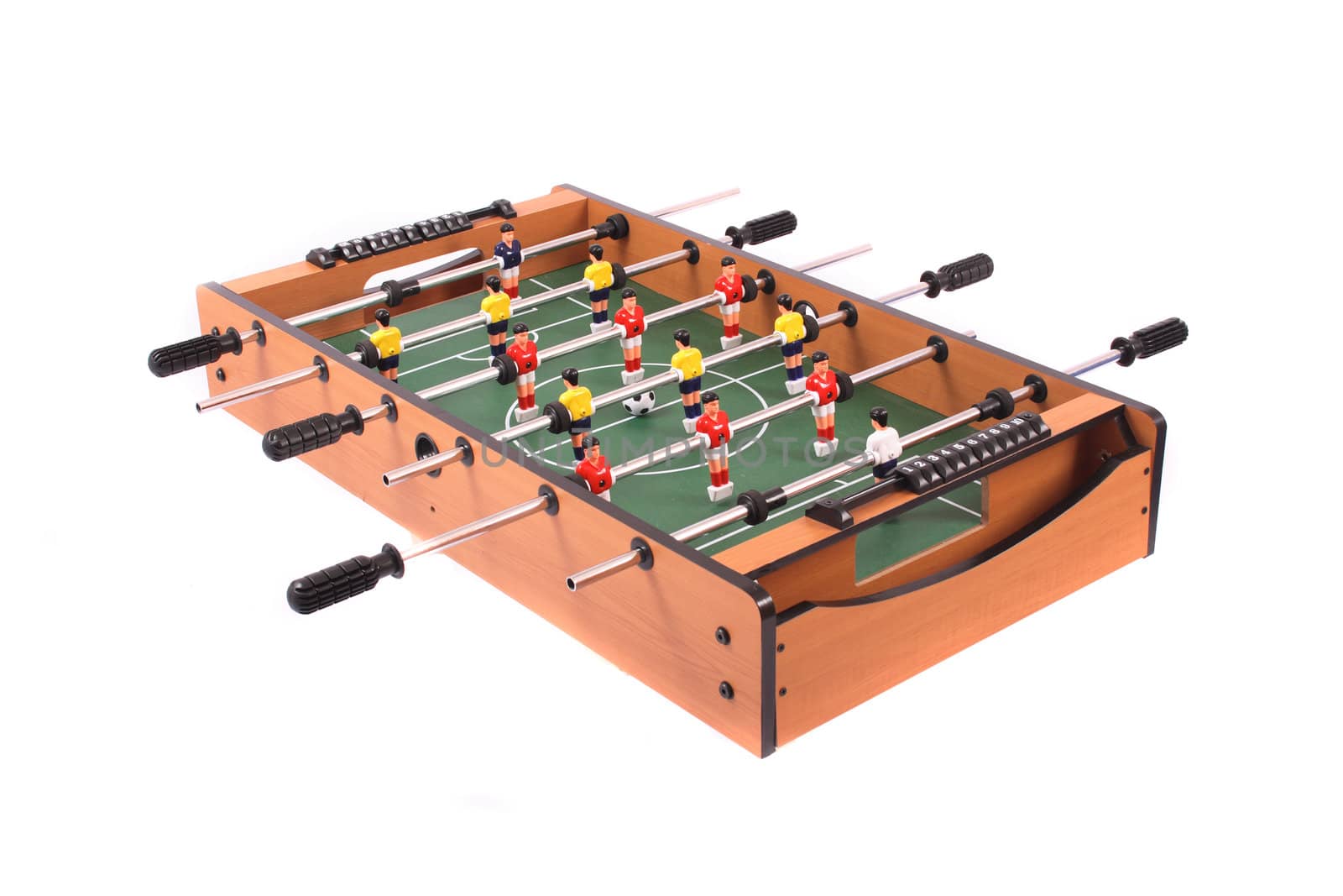 nice table soccer on the white background