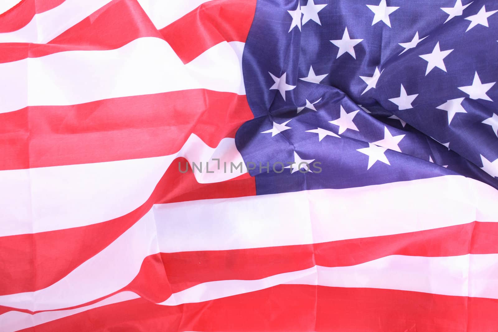 USA flag as blue and red background