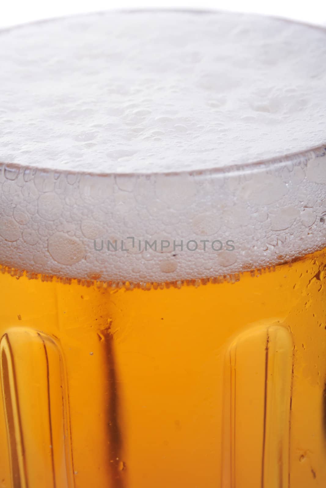 close up detail of traditional czech beer 