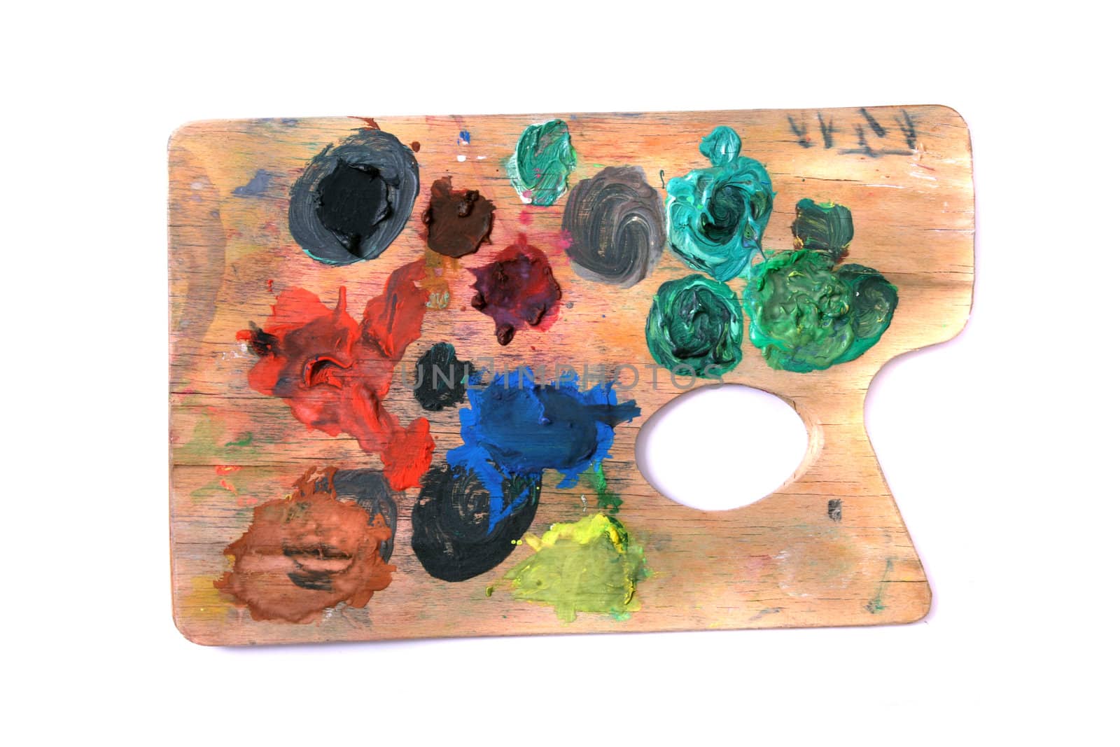 colors from the palette isolted on the white background