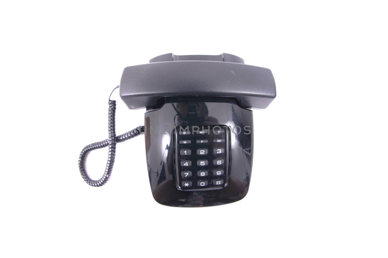 old phone isolated on the white background