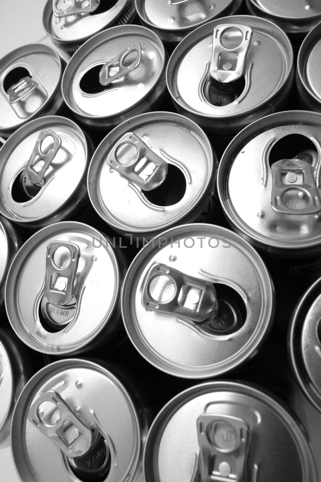 empty cans as technological or food background